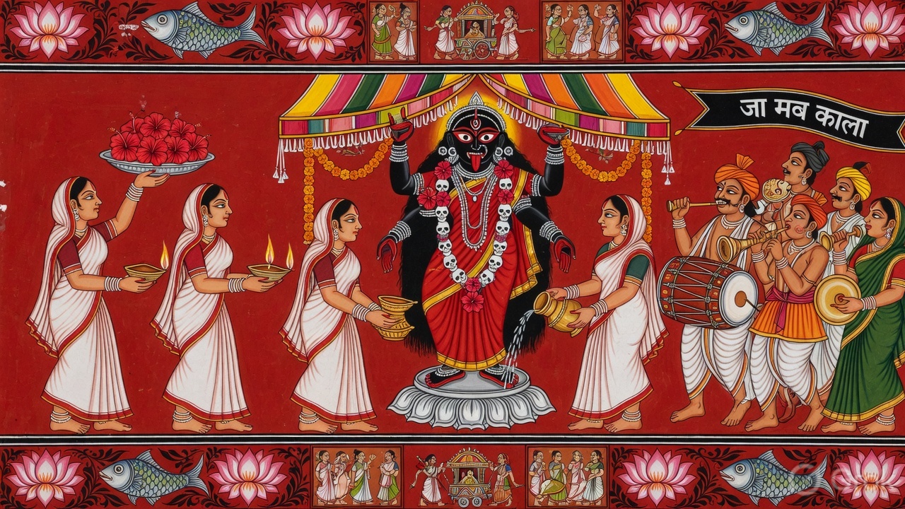 Murti in the pandal