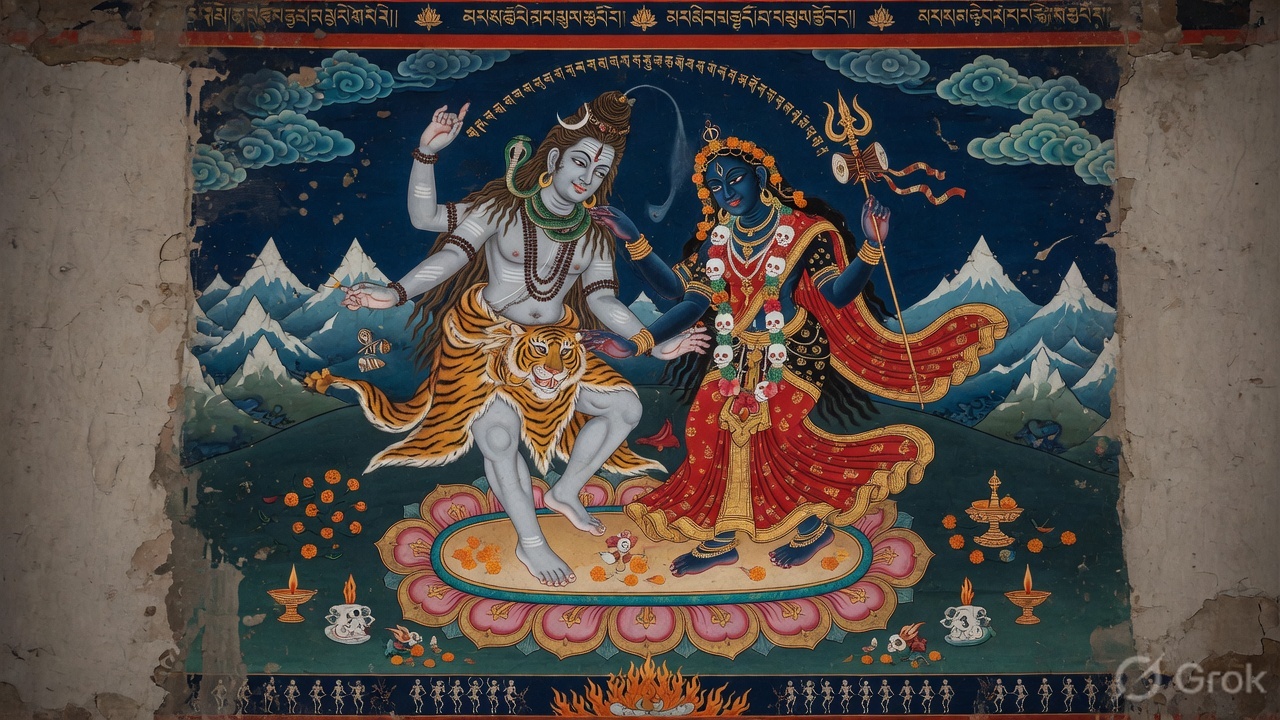 Dance of Kali and Shiva
