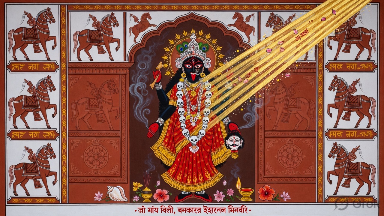 A shaft of light in the garbhagriha