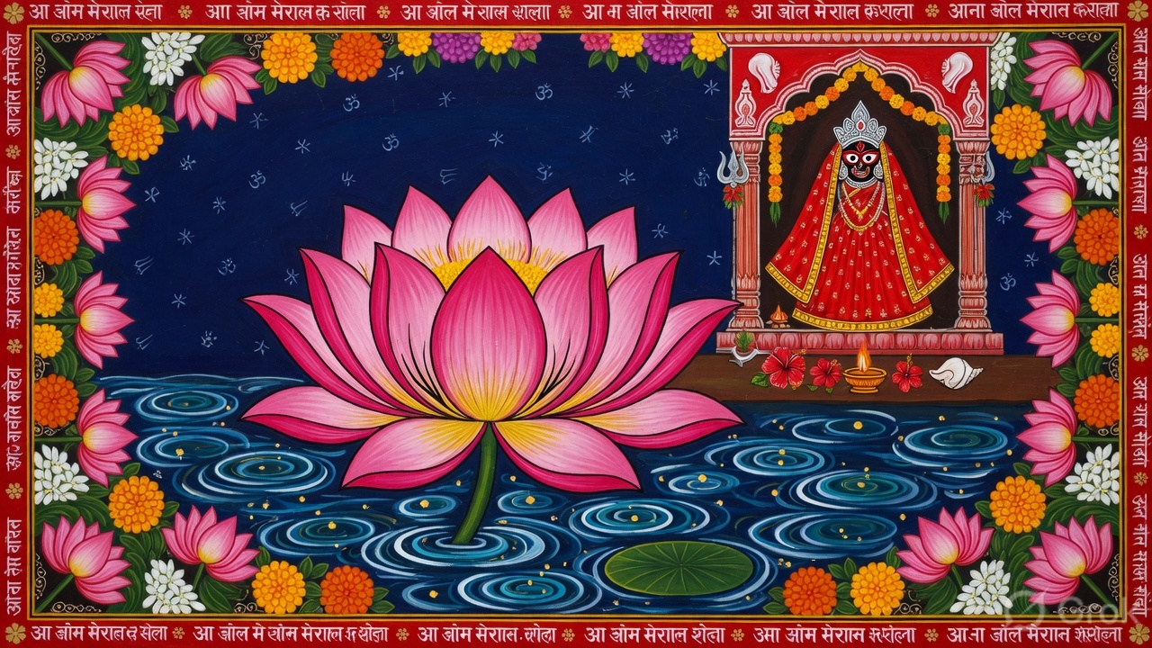 Lotus in dark water