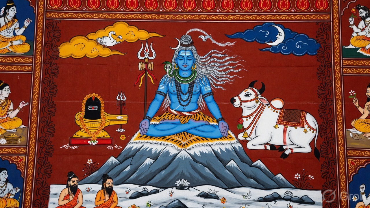 Shiva in samadhi on Kailash